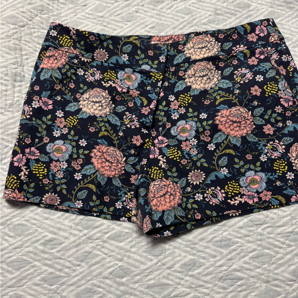 LOFT Floral Women Shorts - Navy, Pink, Green